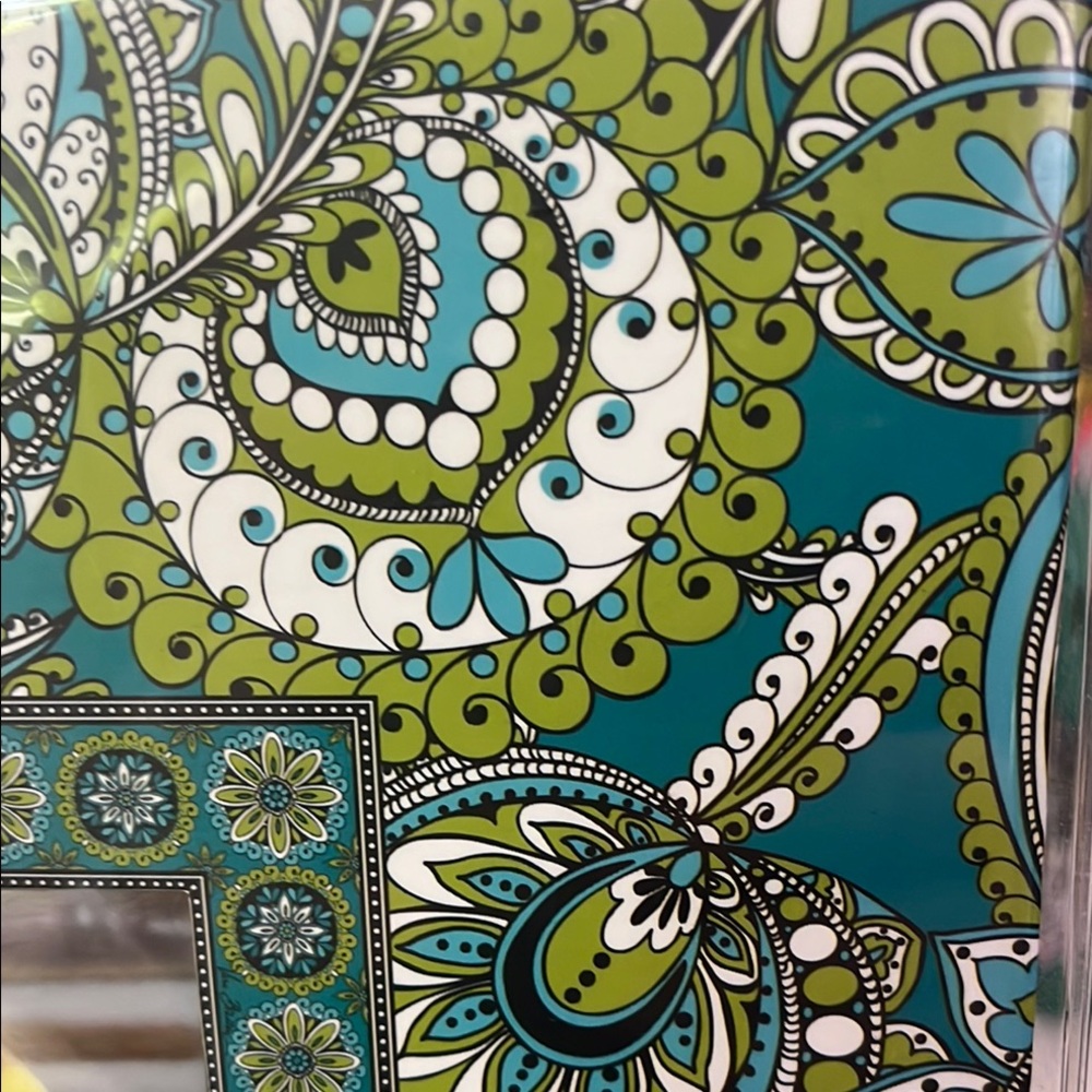 Very Bradley photo Album- Green Teal Paisley with White Bow NEW - Picture 2 of 7